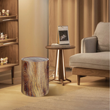 Alderline Swing-Lid Waste Bin – Wood-Effect Modern Rubbish Bin | Hygienic Contemporary Home Waste Basket