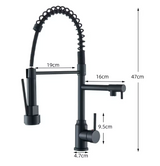 AuroraPull Luxe Kitchen Mixer – Pull-Down Nickel Gold Faucet | Luxury Brass Sink Tap