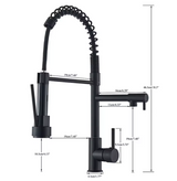 AuroraPull Luxe Kitchen Mixer – Pull-Down Nickel Gold Faucet | Luxury Brass Sink Tap