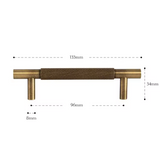 Ardent Forge Knurled Brass Handle – Industrial T-Bar Cabinet Pull | Antique Bronze Luxury Furniture Hardware