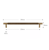 Ardent Forge Knurled Brass Handle – Industrial T-Bar Cabinet Pull | Antique Bronze Luxury Furniture Hardware
