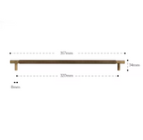 Ardent Forge Knurled Brass Handle – Industrial T-Bar Cabinet Pull | Antique Bronze Luxury Furniture Hardware