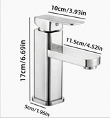 Eclipse Duo Basin Mixer – Black & Chrome Bathroom Faucet | Contemporary Hot & Cold Sink Tap