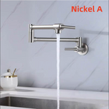 AurumFlex Wall Kitchen Tap – Brushed Gold Swivel Faucet | Premium Space-Saving Cold Water Mixer