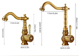 HeritageFlow Pull-Out Bronze Kitchen Faucet – Retro Antique Solid Brass Single-Handle Sink Mixer with Swivel & Retractable Spout