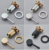 Velmor Wall Basin Mixer – Brushed Stainless Bathroom Faucet | Solid Brass Dual-Hole Sink Tap