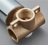 Velmor Wall Basin Mixer – Brushed Stainless Bathroom Faucet | Solid Brass Dual-Hole Sink Tap