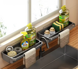 SinkMate Kitchen Sink Organiser – ABS Sponge & Draining Rack | Compact Countertop Storage Solution