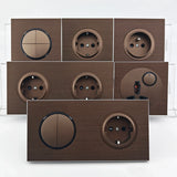 VeronaVolt Vintage Wall Switch & Socket – Coffee Bronze Electrical Outlet | Retro LED Power Plate