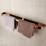 RoseVale Luxury Bathroom Hardware Set – Rose Gold Solid Brass 5-Piece Wall-Mounted Accessory Collection