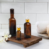 RustiTray Decorative Wooden Tray Stand – Rustic Farmhouse Organizer for Bathroom, Kitchen & Vanity