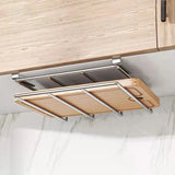 SpaceLine Under-Cabinet Storage Rack – Stainless Steel Cutting Board Holder | Modern Hanging Kitchen Organiser