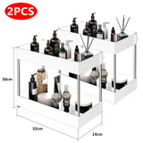 FlexiStore Under-Sink Organiser – Pull-Out Cabinet Storage Rack | Multi-Level Kitchen & Bathroom Drawer System