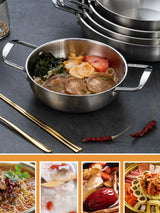 CasaFlame Stainless Steel Paella Pan – Multi-Purpose Sauce & Seafood Cooking Pan | Durable Kitchen Cookware