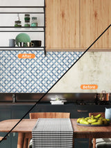 NordicTyle 12-Piece Scandinavian Floor & Wall Sticker Set – Thick PVC Peel-and-Stick Tiles for Modern Home Décor
