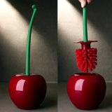 BerryBloom Designer Toilet Brush Set – Cherry-Inspired Bathroom Cleaner & Hygienic Storage Holder | Compact Modern Toilet Brush