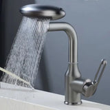 NovaCascade Basin Mixer – Futuristic Waterfall Bathroom Faucet | 4-Mode Luxury Sink Tap