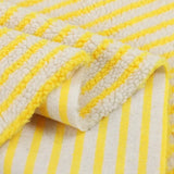 Veloura Stripe Jacquard Fleece Fabric – Ultra-Soft Lamb Fleece Textile | Premium Sewing & DIY Material