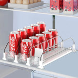 Zenvira CoolSlide Automatic Can Dispenser – Adjustable Self-Sliding Beverage Organiser for Fridge & Kitchen | Space-Saving ABS Drink Storage System