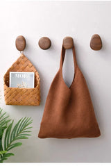 Scandinavian Pebble Wood Hooks – Minimalist No-Drill Coat & Door Hangers | Modern Home Organisation