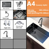 Steeluxe Honeycomb Kitchen Sink – Large Single Bowl Stainless Steel Undermount Sink | Nano-Coated Modern Kitchen Basin