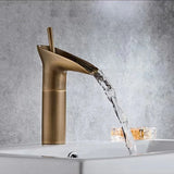 Veloura Cascade Heritage Basin Tap – Antique Waterfall Bathroom Mixer | Elegant Spa-Inspired Vanity Design