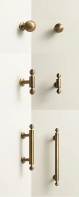 Kensington Forge Brass T-Bar Handle – Antique American Cabinet Pull | Solid Brass Luxury Furniture Hardware