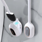 FreshFlow Silicone Toilet Brush – Wall-Mounted Scented Bathroom Cleaner | No-Drill Hygienic Toilet Brush Set