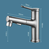 PureGlide Pull-Out Basin Mixer – White Brushed Bathroom Faucet | Modern Brass Sink Tap