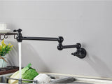 AurumFlex Wall Kitchen Tap – Brushed Gold Swivel Faucet | Premium Space-Saving Cold Water Mixer
