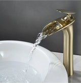 ArcticCascade Basin Mixer – White Waterfall Bathroom Faucet | Contemporary Single Lever Sink Tap