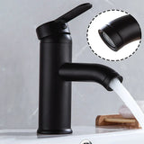 Obsidian Flow Basin Mixer – Matte Black Stainless Steel Bathroom Faucet | Modern Single Lever Sink Tap