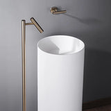 LuxeFlow Floor-Mounted Brass Bath Filler Tap – Tall Designer Freestanding Faucet with Single-Handle Hot & Cold Control | Luxury Bathroom Statement Fixture