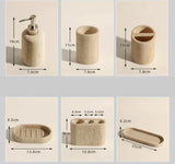 StoneAura Natural Stone Bathroom Accessory – Premium Sandstone Bathroom Décor | Elegant Eco-Friendly Bathroom Essential