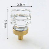 Éclatéra Crystal Cabinet Knob – Champagne Gold Furniture Handle | Luxury Drawer & Wardrobe Hardware