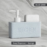 CleanLuxe Kitchen Soap Station – 2-in-1 Soap Dispenser & Sponge Organiser | Modern Sink Countertop Storage