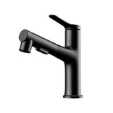 PureGlide Pull-Out Basin Mixer – White Brushed Bathroom Faucet | Modern Brass Sink Tap