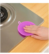 PureScrub Silicone Cleaning Pad – Reusable Kitchen Dish Brush & Non-Scratch Scrubber | Hygienic Multi-Purpose Cleaner