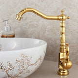 Bellmont Aurelia Swivel Basin Mixer – Vintage Gold Bathroom & Kitchen Tap | 360° Rotating Spout