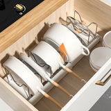 Culinara Foldable Pot Lid Organiser – Space-Saving Kitchen Storage Rack | Modern Cookware Holder