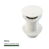 Vellora Brass Click-Clack Basin Waste – Solid Brass Pop-Up Sink Drain | Universal Bathroom Plug with Overflow Option