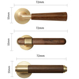 Ardenvale Walnut Door Handle Set – Quiet Interior Lock System | Vintage Wooden Lever Door Hardware