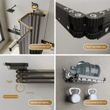 Vellanti Extendable Shower Rod – Drill-Free Aluminium Curtain Rail | Adjustable Bathroom Divider & Drying Rack