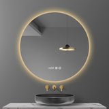 NovaHalo Radiance LED Bathroom Mirror – Round Anti-Fog Vanity Mirror with Dimmable 3-Tone Lighting