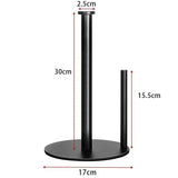 CounterEase Stainless Steel Paper Towel Holder – Countertop Paper Towel Stand | Weighted Base | Space-Saving Kitchen Organizer