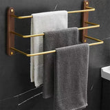 TwinStand Double Towel Stand – Freestanding Metal Countertop Holder | Compact Modern Bathroom Storage