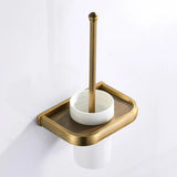 ImperialCraft Antique Brass Bathroom Hardware Set – 5-Piece Vintage Wall-Mounted Bathroom Accessory Collection