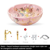 Artevia Hand-Painted Vessel Basin – Artistic Ceramic Countertop Sink | Luxury Designer Bathroom Statement