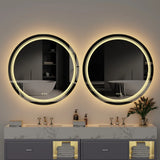 HaloÉclat Smart LED Mirror – 610 mm Round Anti-Fog Bathroom Mirror | Touch-Control Ambient Lighting