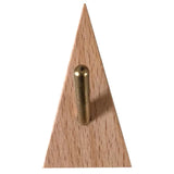 Aurivane Geometric Wall Hook – Solid Wood & Brass Hanging Hook | Modern Minimalist Key & Coat Holder
